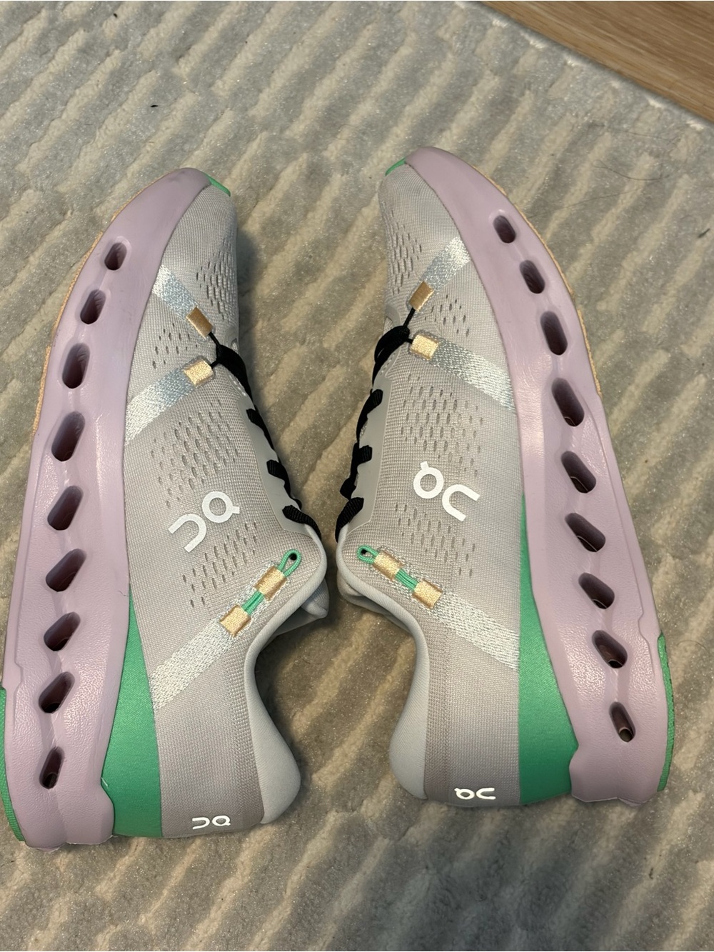 On Running Women's Sneakers Beige, Lavender & Green - Picture 7 of 10